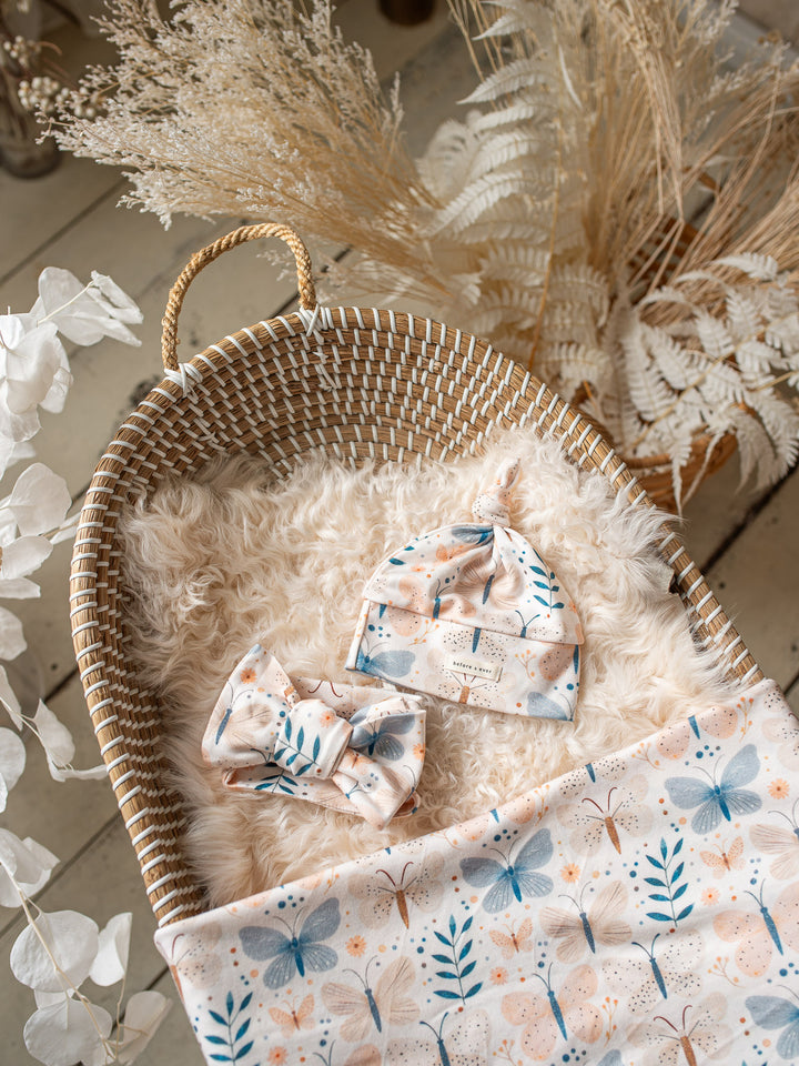 Something Blue - Topknot Headwrap Butterfly