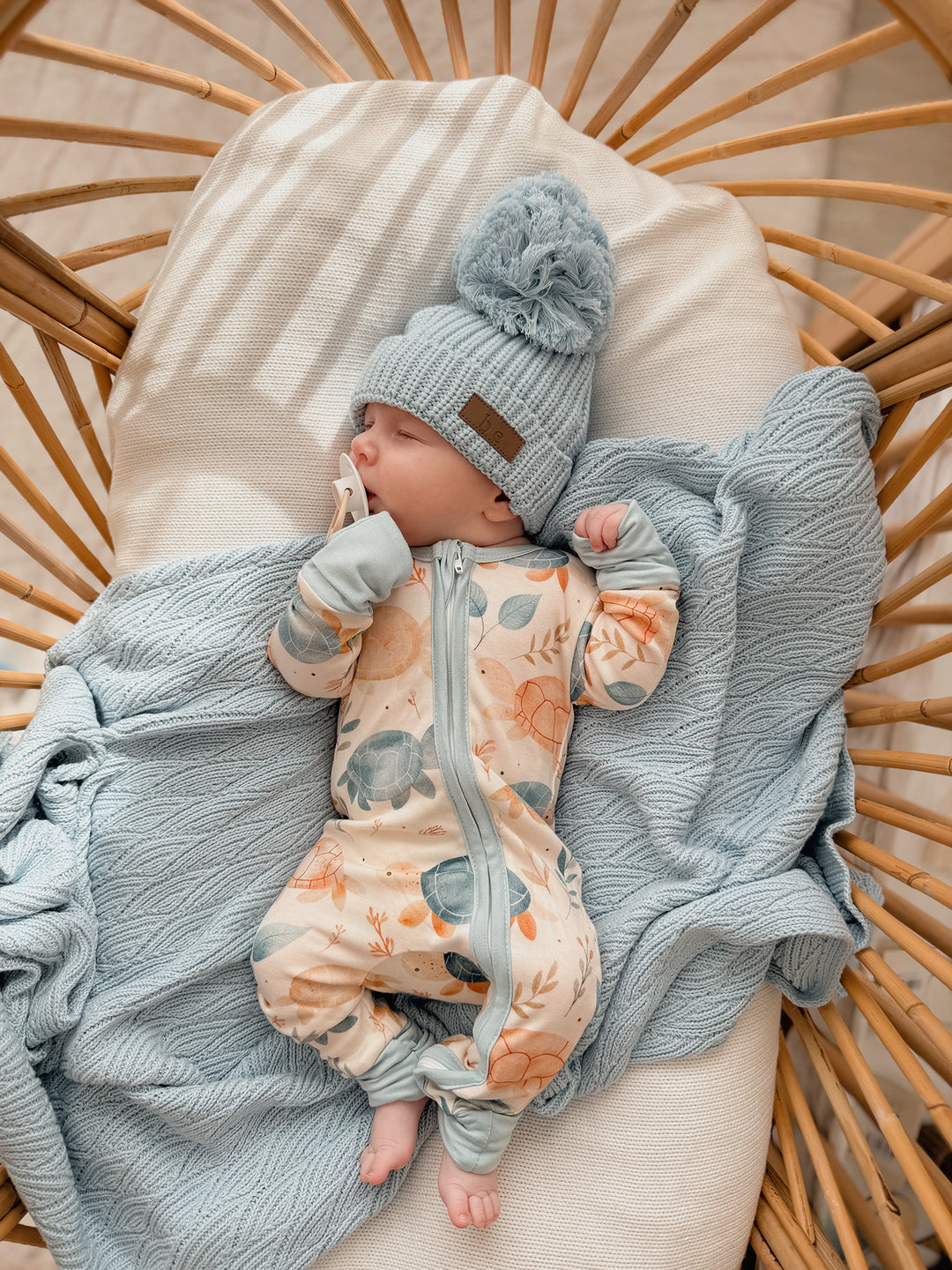 Bliss Knitted Beanie - Baby Blue