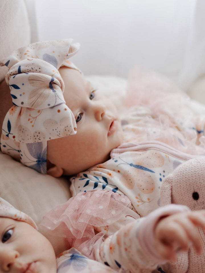 Something Blue - Topknot Headwrap Butterfly