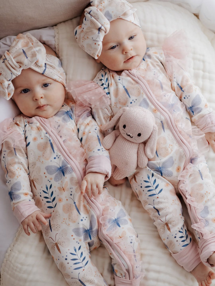 Something Blue - Topknot Headwrap Butterfly