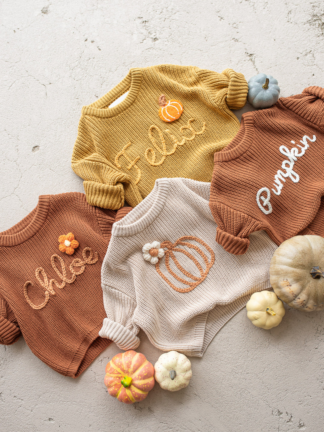 Pumpkin Bloom Sweater - Oatmeal