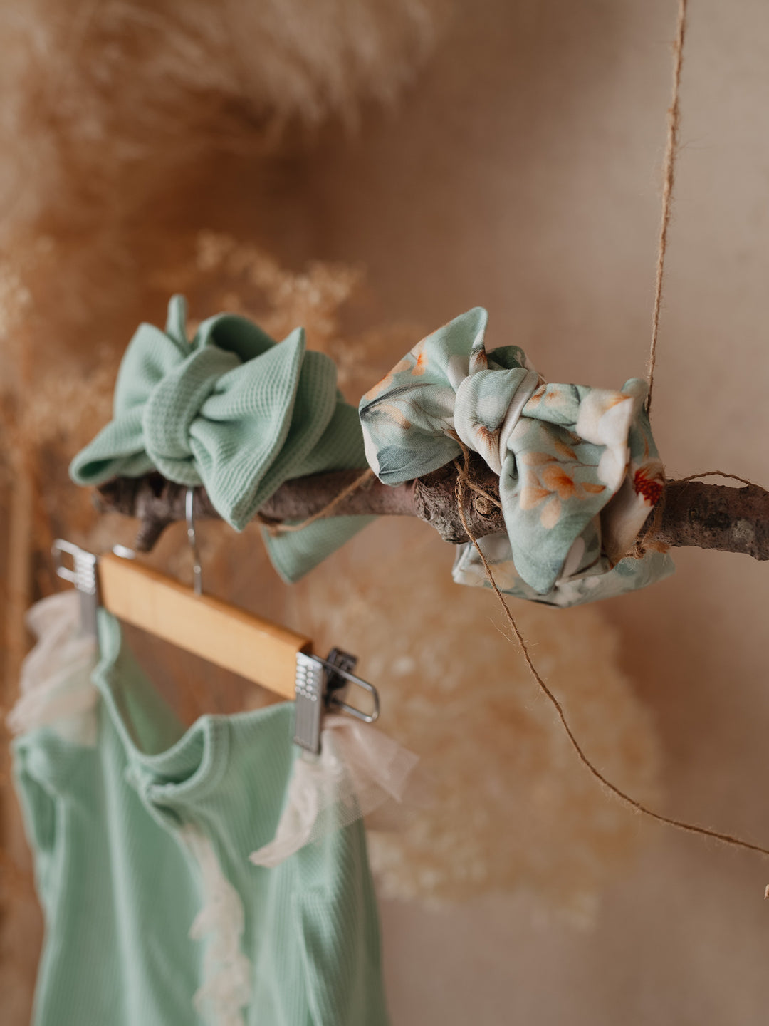 Flower Story - Topknot Headwrap Sage