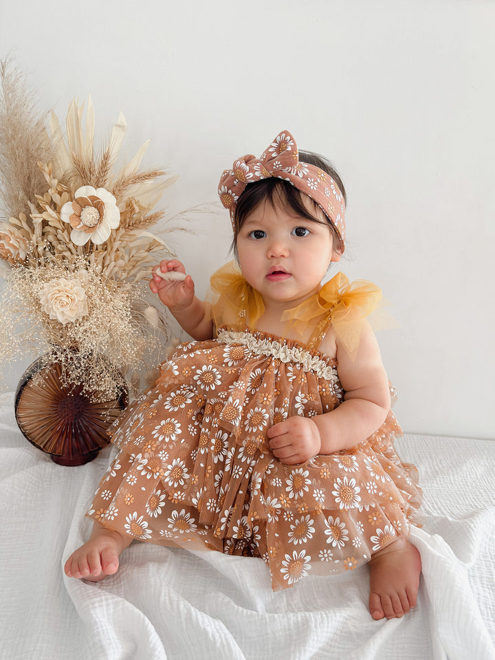 Toffee Daisy Tutu Dress