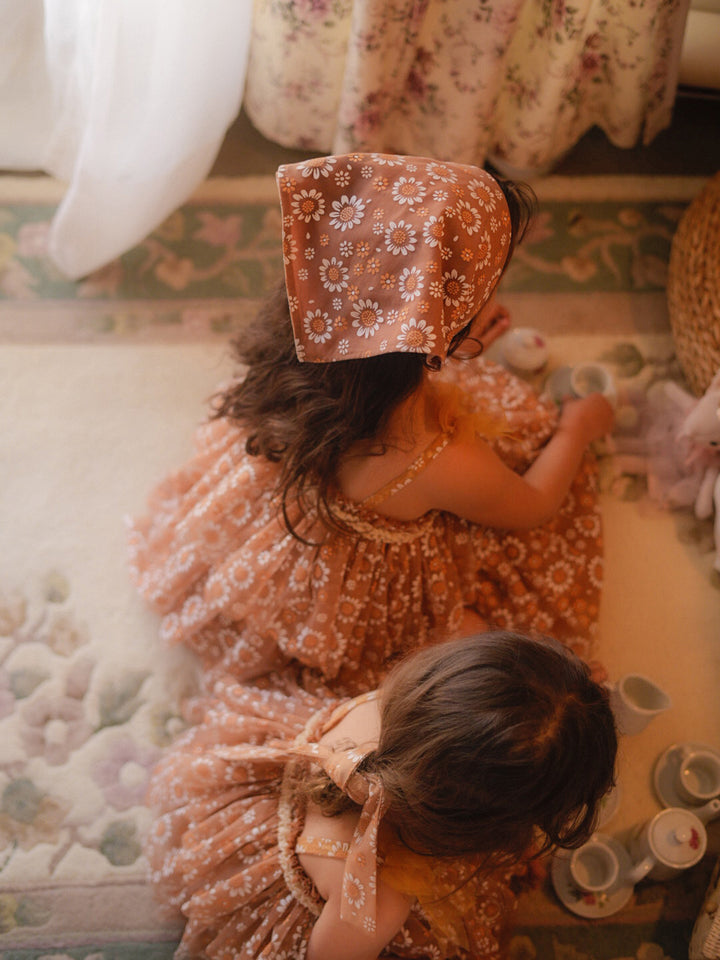 Toffee Daisy Bandana - Brown