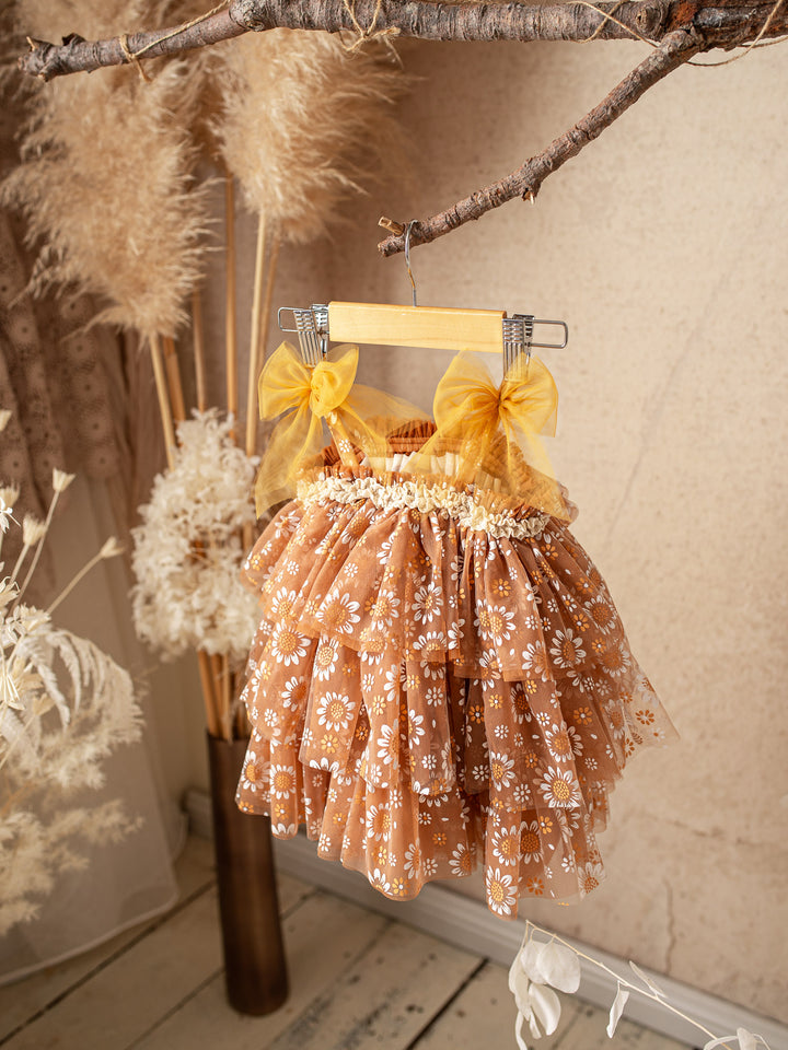 Toffee Daisy Tutu Dress