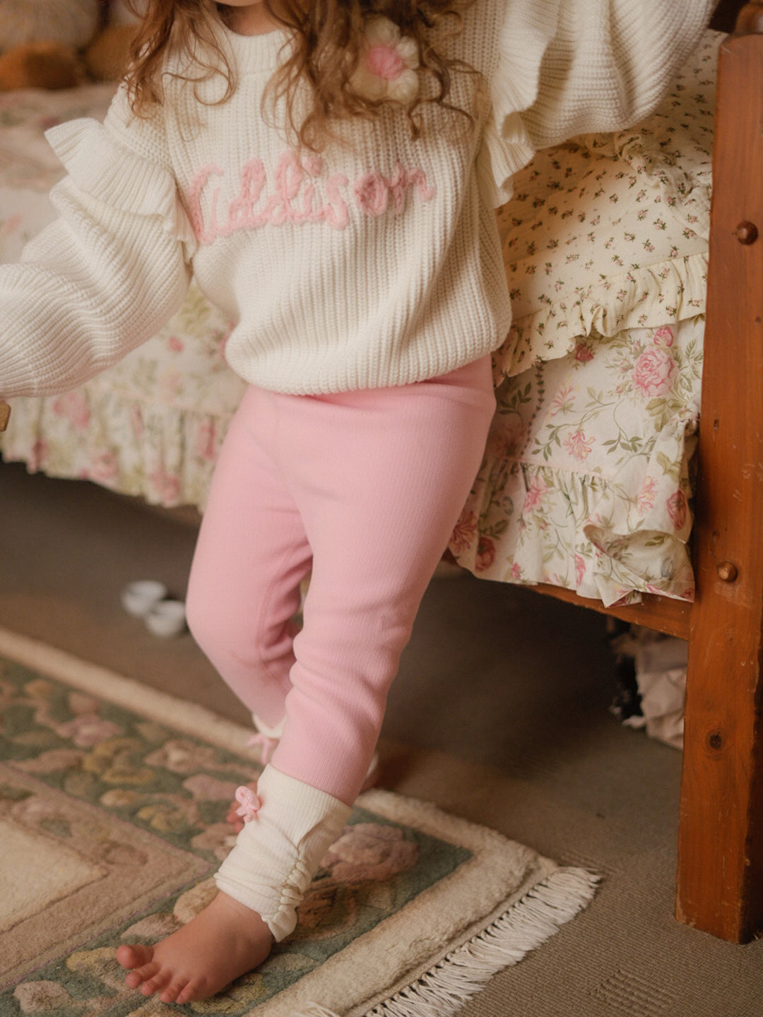 Soda Pop Fleece Lined Leggings - Baby Pink