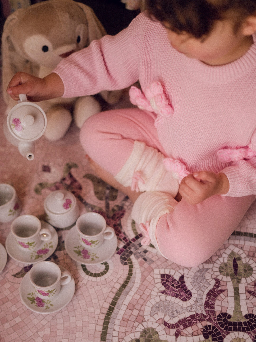 Soda Pop Fleece Lined Leggings - Baby Pink