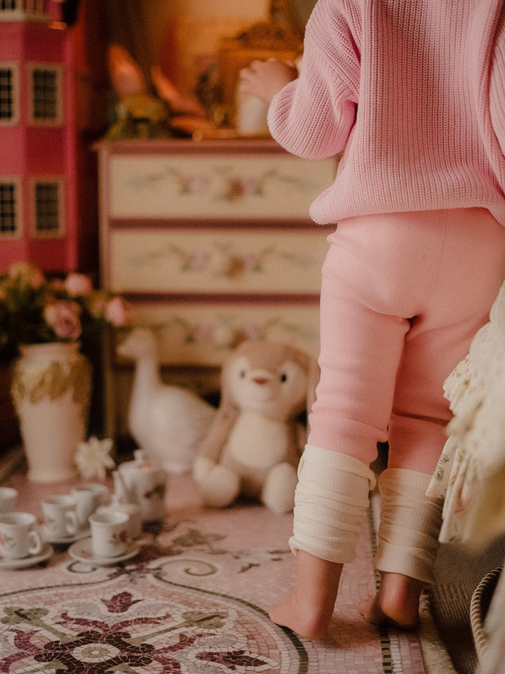 Soda Pop Fleece Lined Leggings - Baby Pink