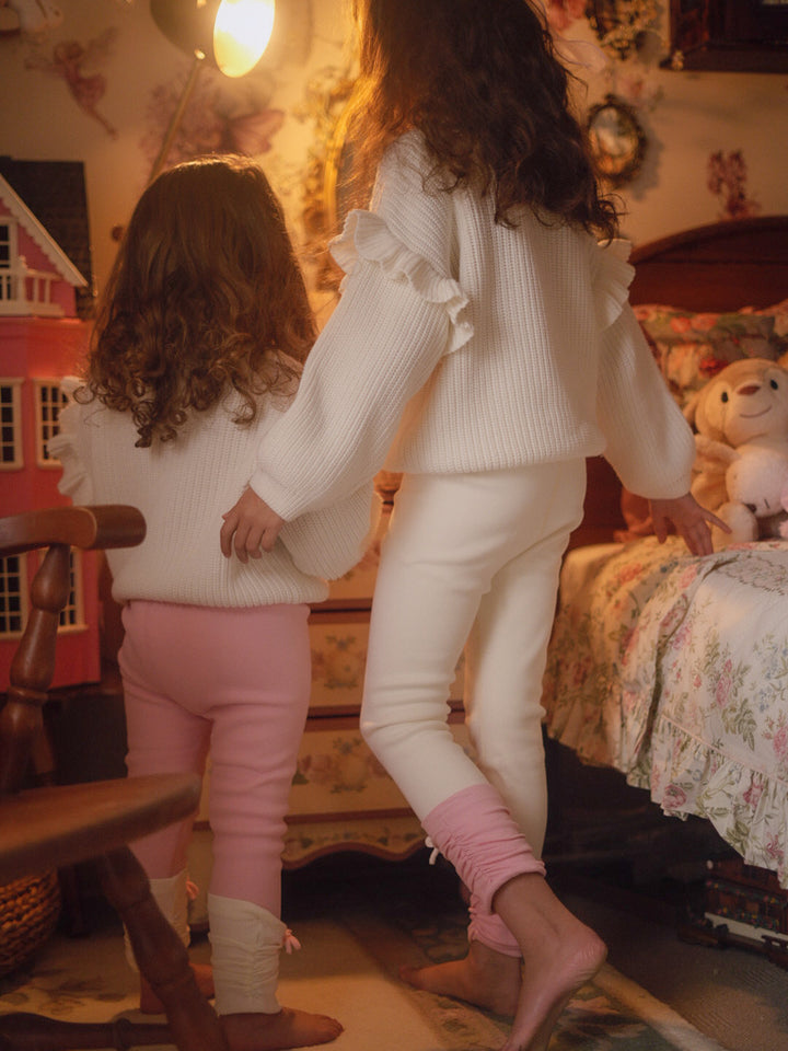 Soda Pop Fleece Lined Leggings - Cream