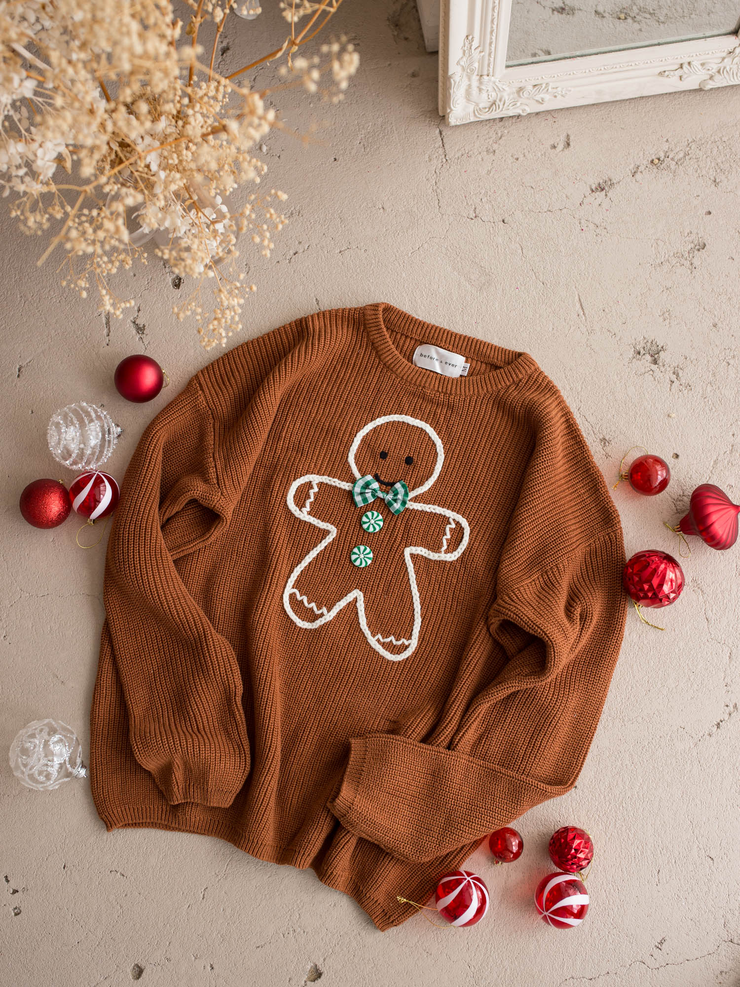 Unisex adult gingerbread sweater