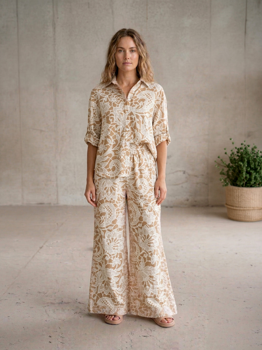 Desert Bloom Shirt & Pants Set for Mamas