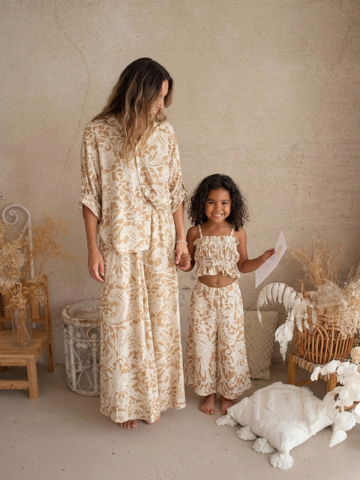 Desert Bloom Shirt & Pants Set for Mamas