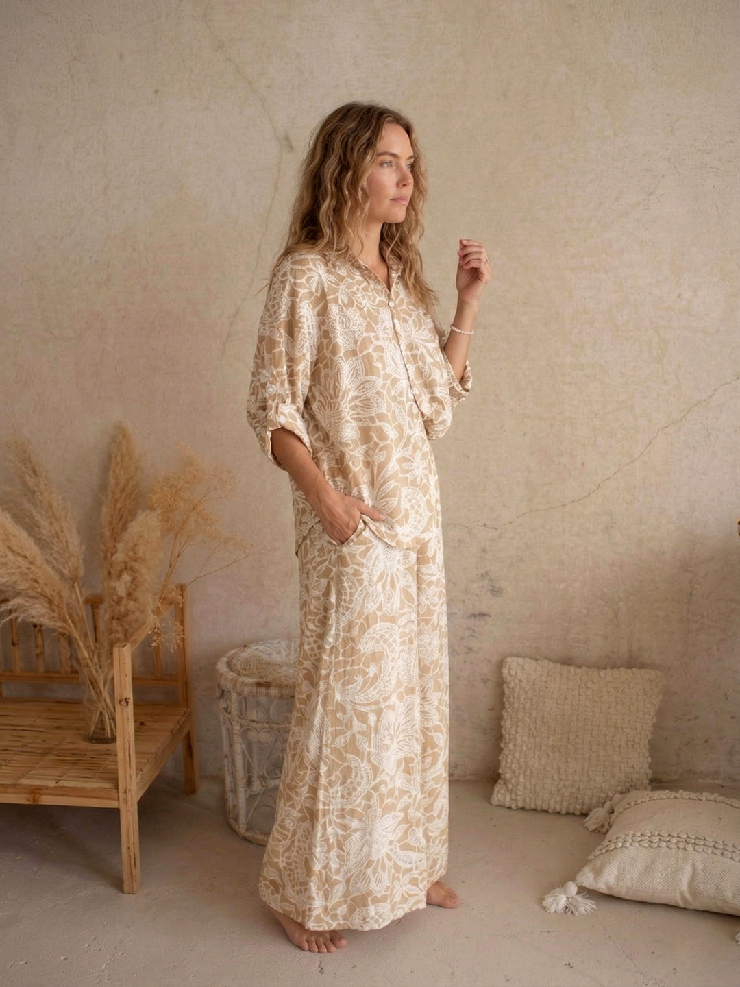 Desert Bloom Shirt & Pants Set for Mamas