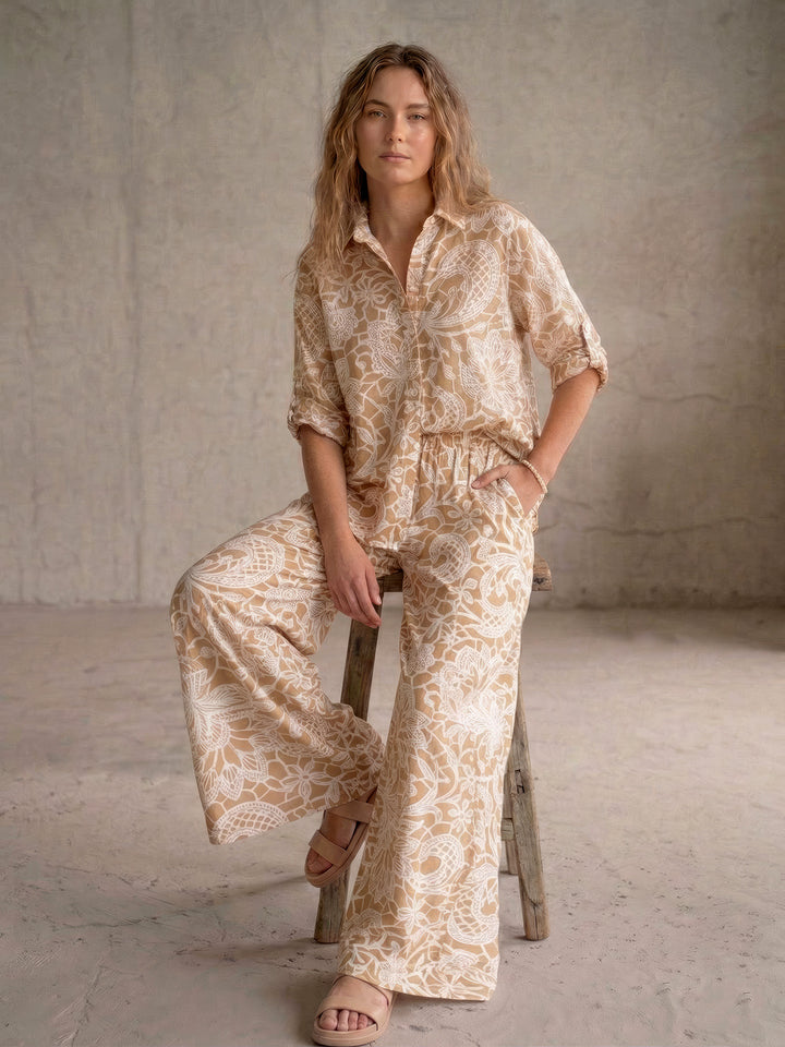 Desert Bloom Shirt & Pants Set for Mamas