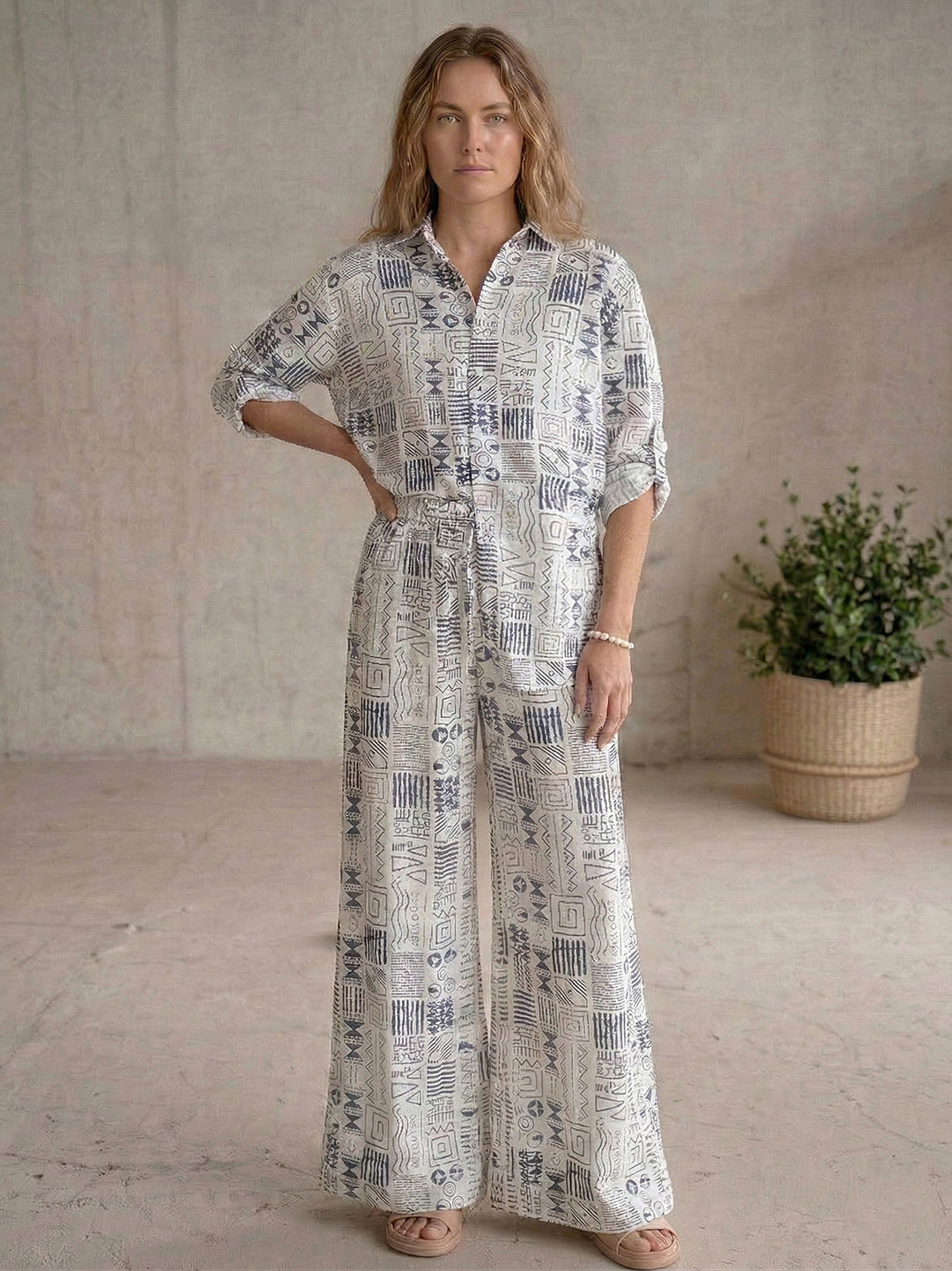 Sand & Story Shirt & Pants Set for Mamas