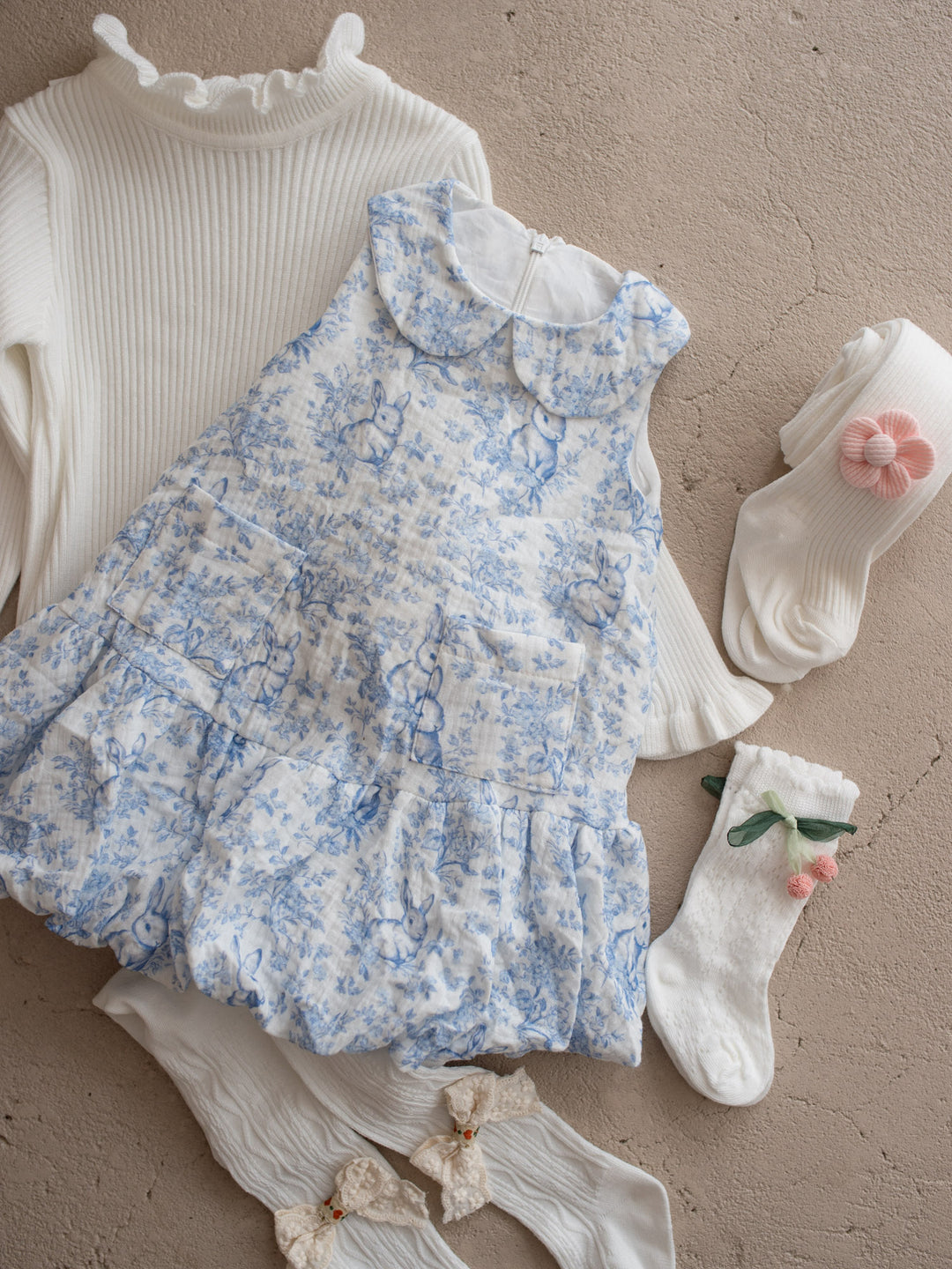 The Little Bunny Story Dress - Blue Before & Ever The Little Bunny Story Dress - Blue Before & Ever