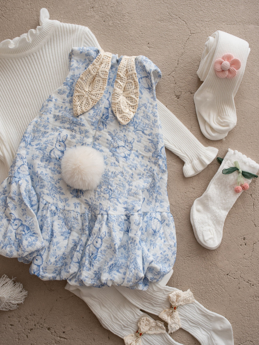 The Little Bunny Story Dress - Blue Before & Ever The Little Bunny Story Dress - Blue Before & Ever