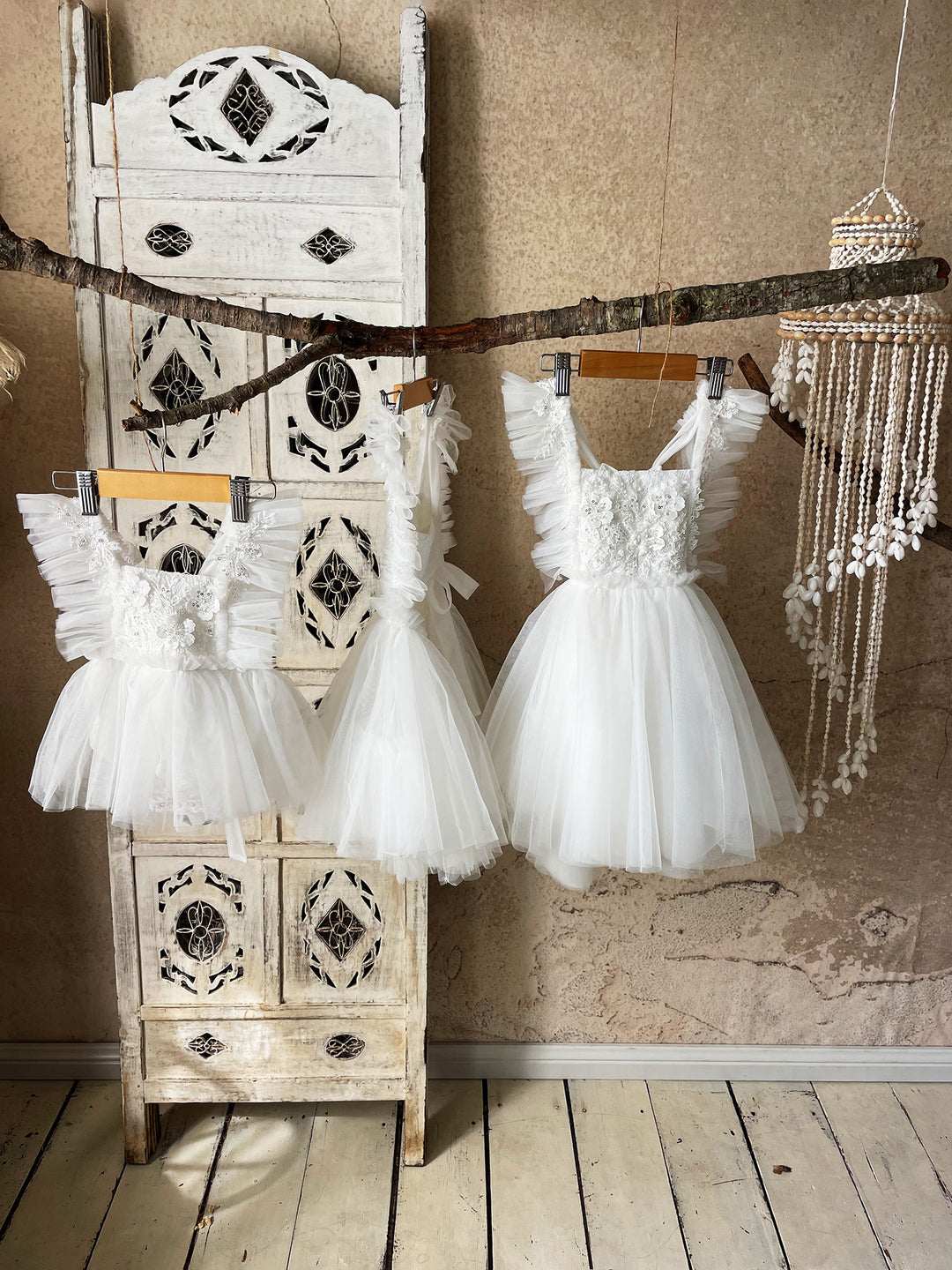 ivory dress for baby girl Ivory Pearl Baby Girl Tulle Dress, First Birthday Party Outfit, Baptism Wedding Gown