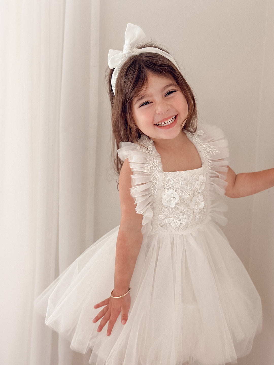 Before & Ever Baby Flower Girl Dress, A Little Extra Princess Tulle Dress, Ivory Before & Ever Baby Flower Girl Dress, A Little Extra Princess Tulle Dress, Ivory
