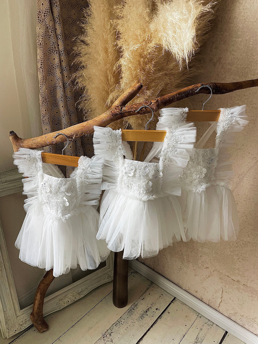 ivory dress for baby girl Ivory Flower Girls dress Forest girl dress Wedding Toddler girl dress Baby girl dress birthday outfit Flower girl dresses