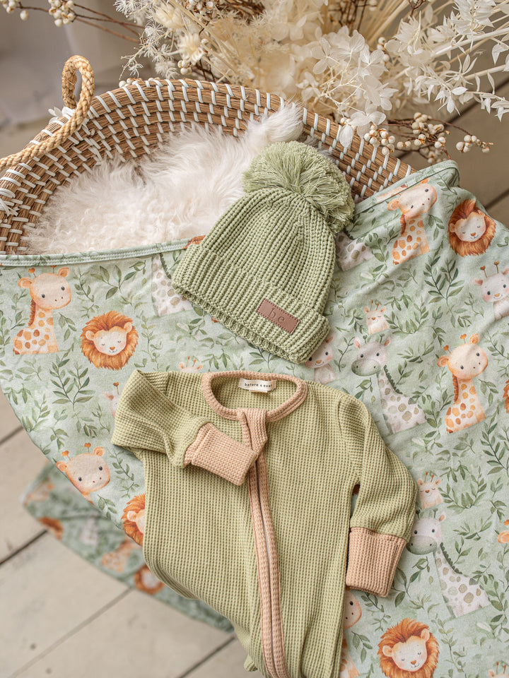 Wild & Free Baby Swaddle - Green
