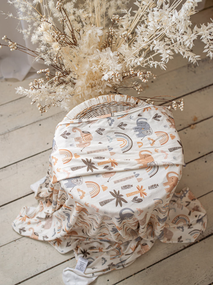 Wild & Free Baby Swaddle - White