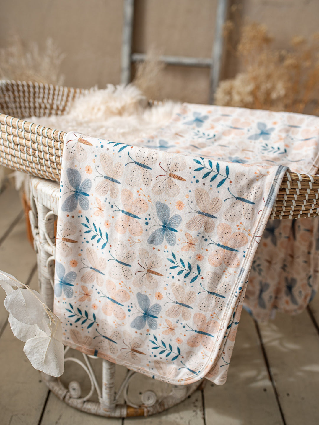 Something Blue Baby Swaddle - Butterfly