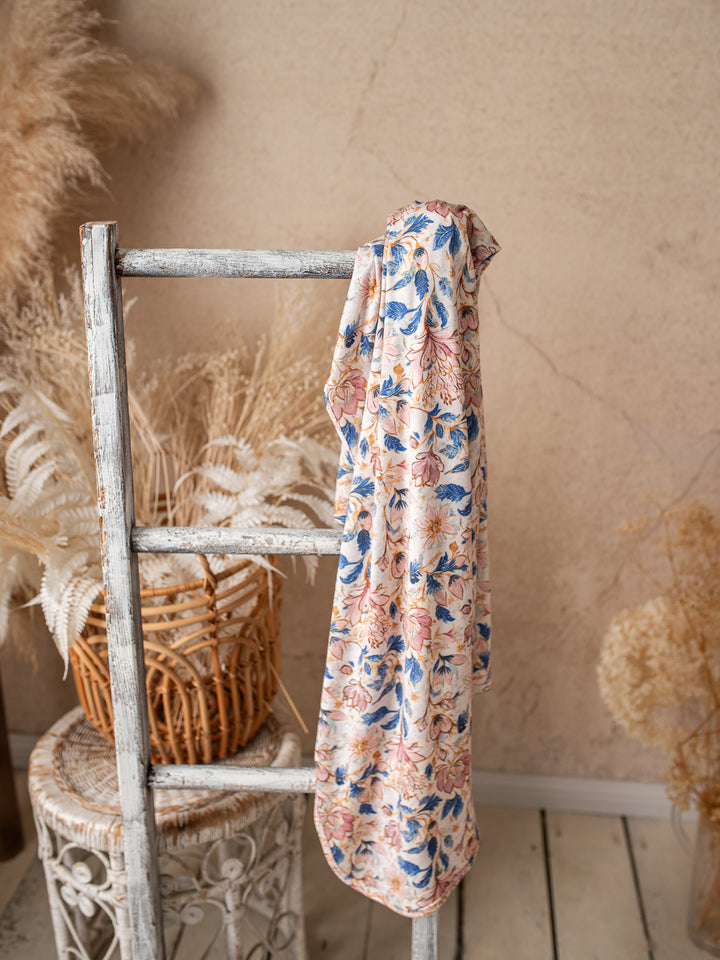 Something Blue Baby Swaddle - Porcelain