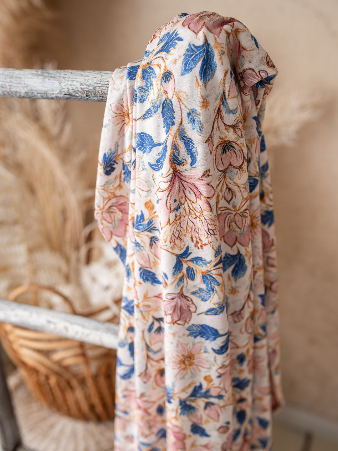 Something Blue Baby Swaddle - Porcelain