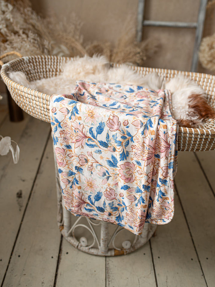 Something Blue Baby Swaddle - Porcelain