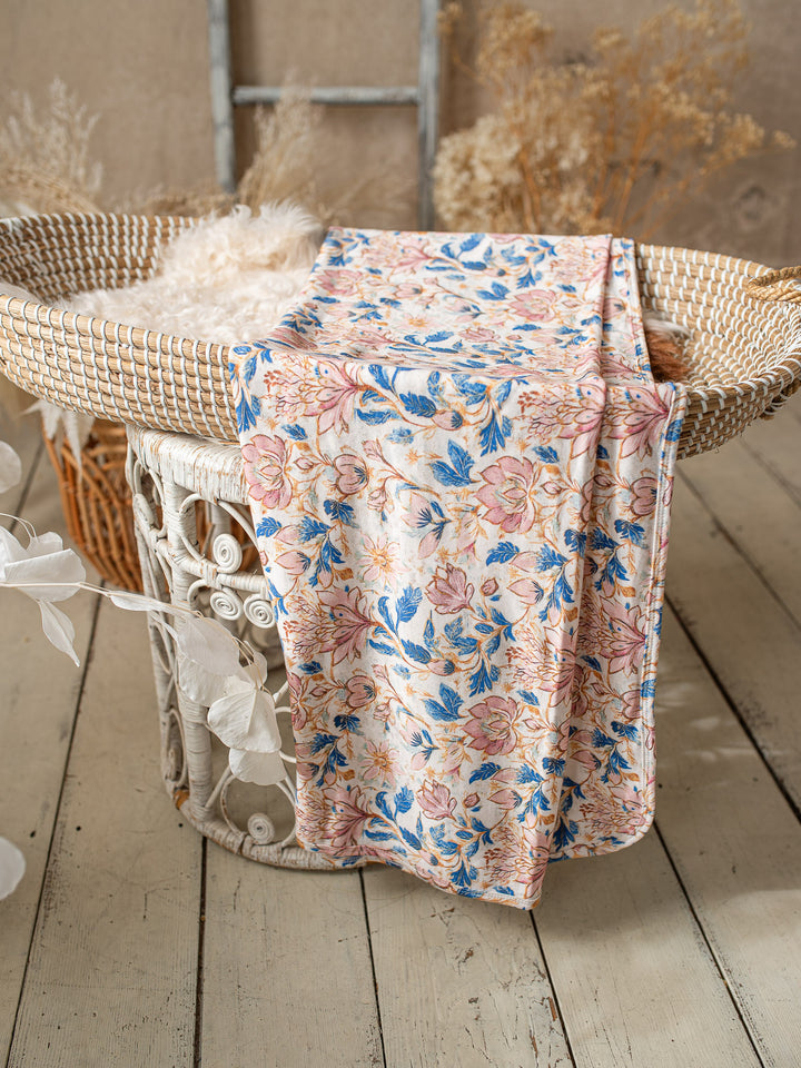 Something Blue Baby Swaddle - Porcelain