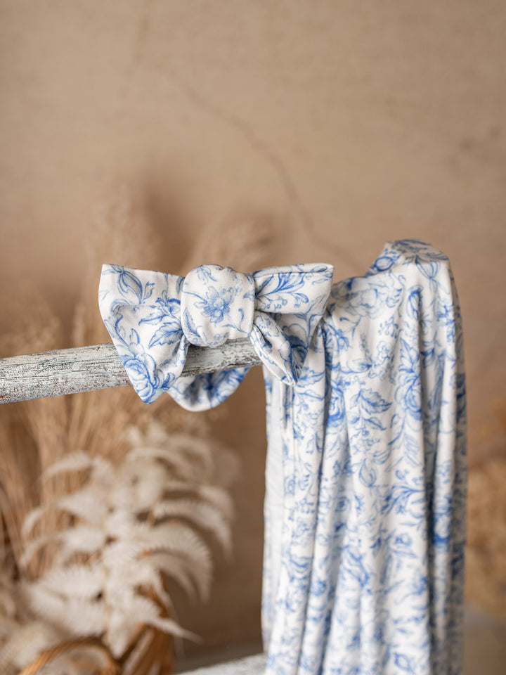 Something Blue Baby Swaddle - Toile