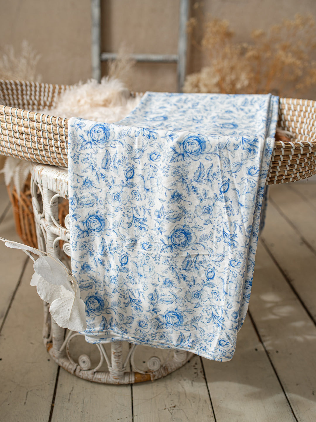 Something Blue Baby Swaddle - Toile