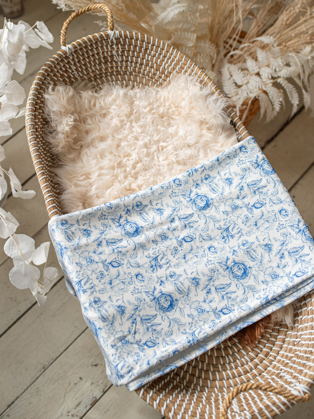 Something Blue Baby Swaddle - Toile