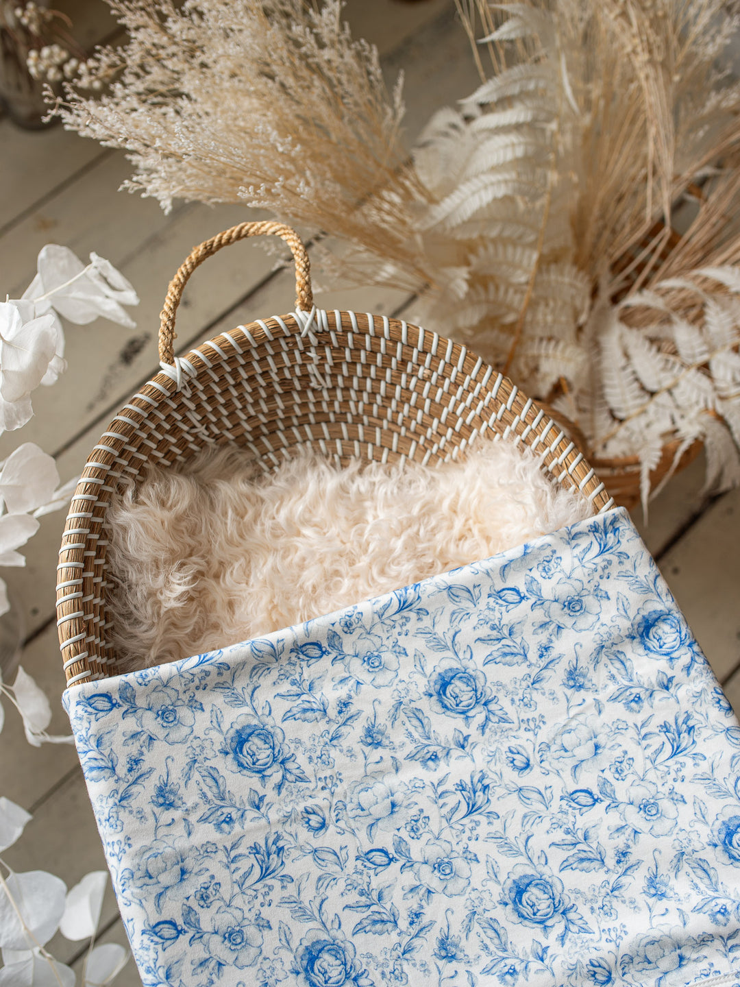 Something Blue Baby Swaddle - Toile