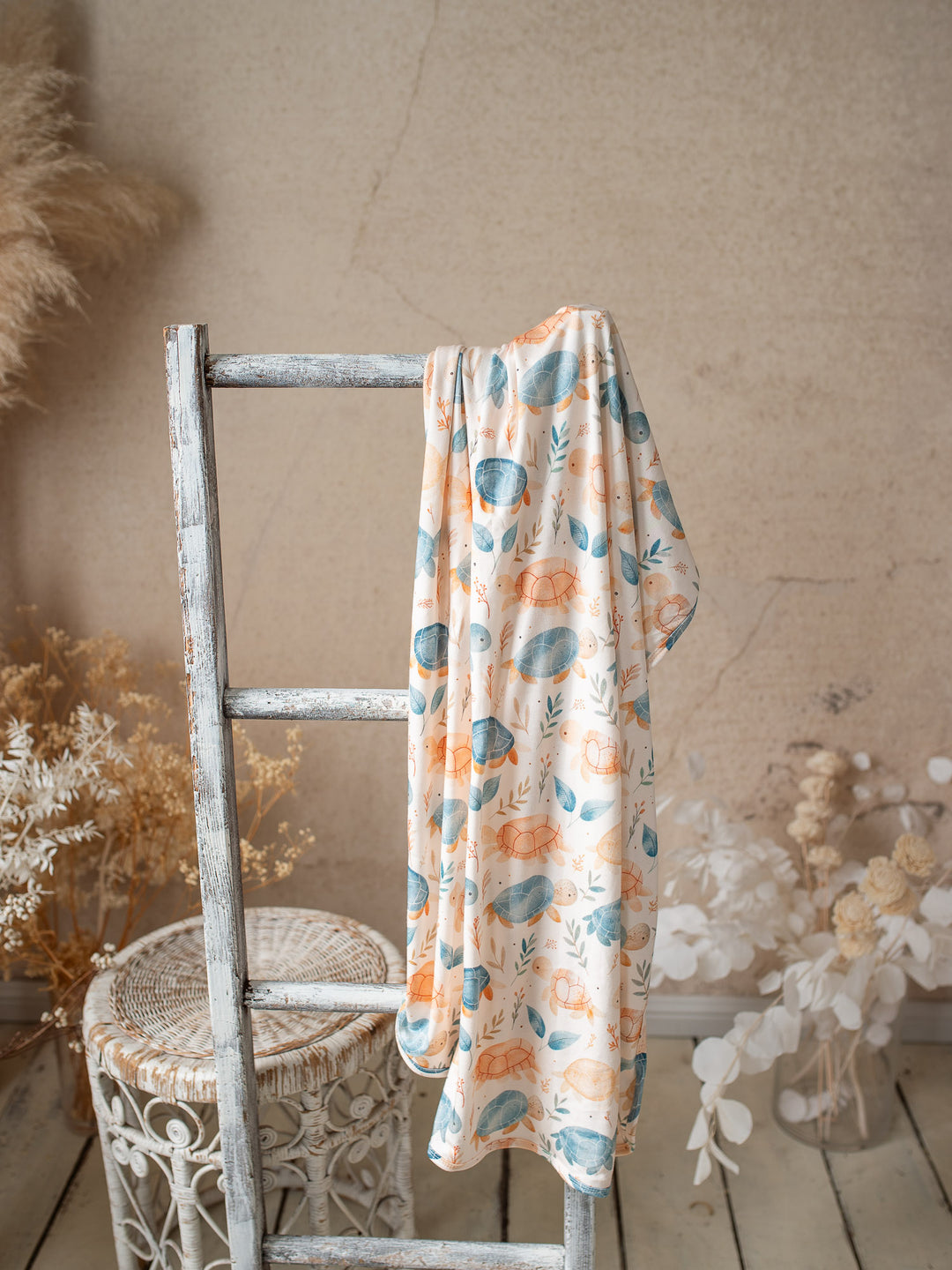 Something Blue Baby Swaddle - Turtle
