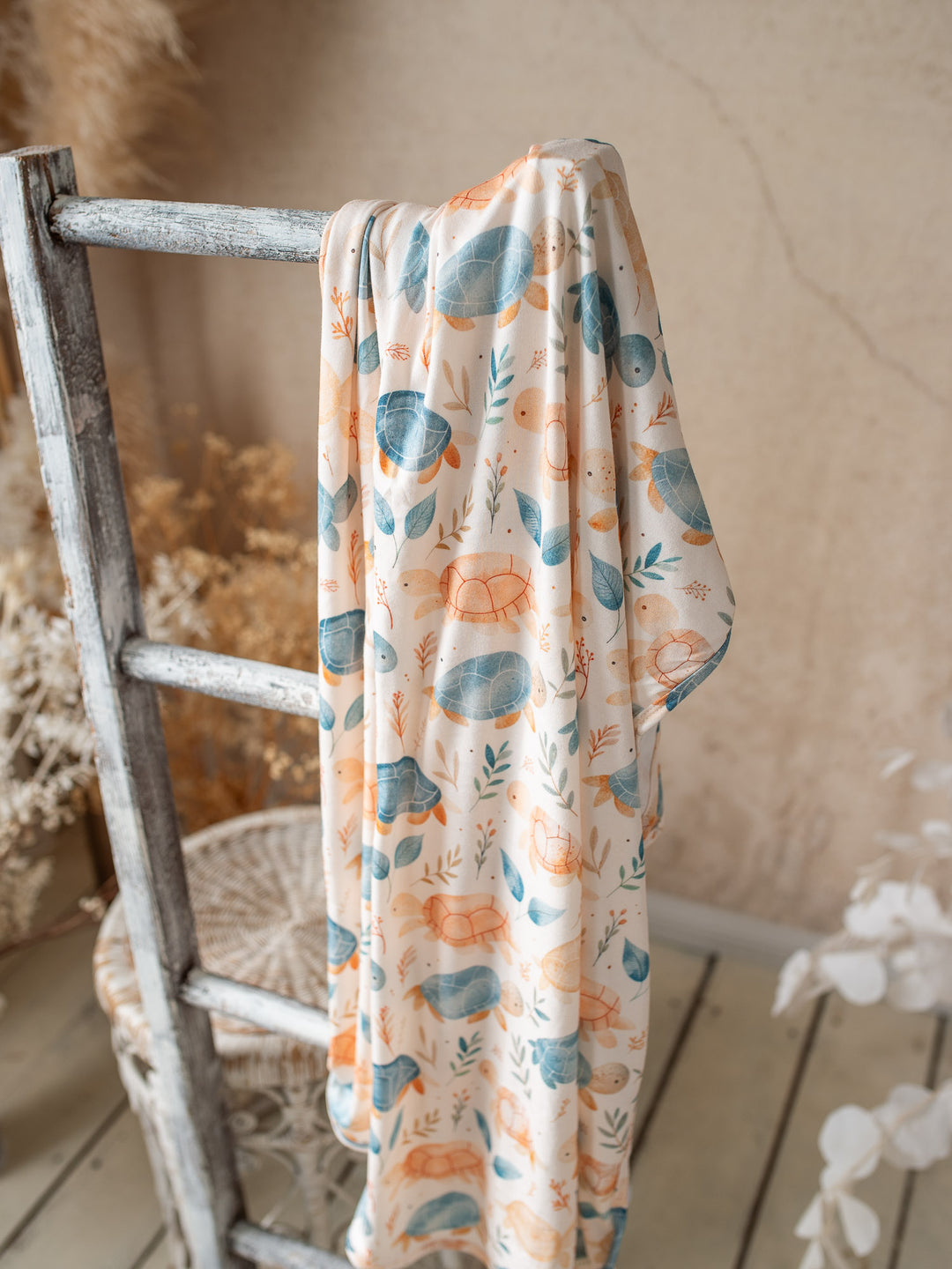 Something Blue Baby Swaddle - Turtle