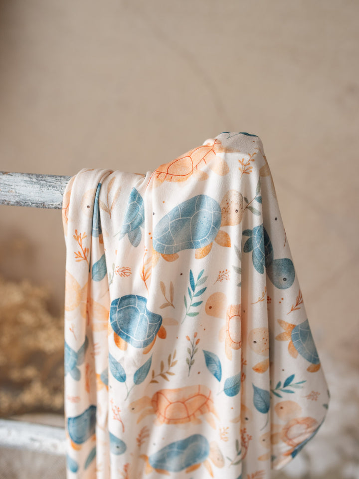 Something Blue Baby Swaddle - Turtle