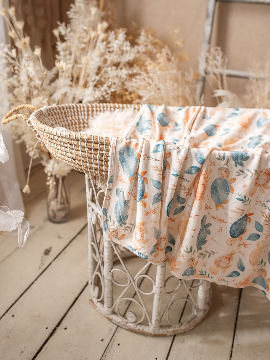 Something Blue Baby Swaddle - Turtle