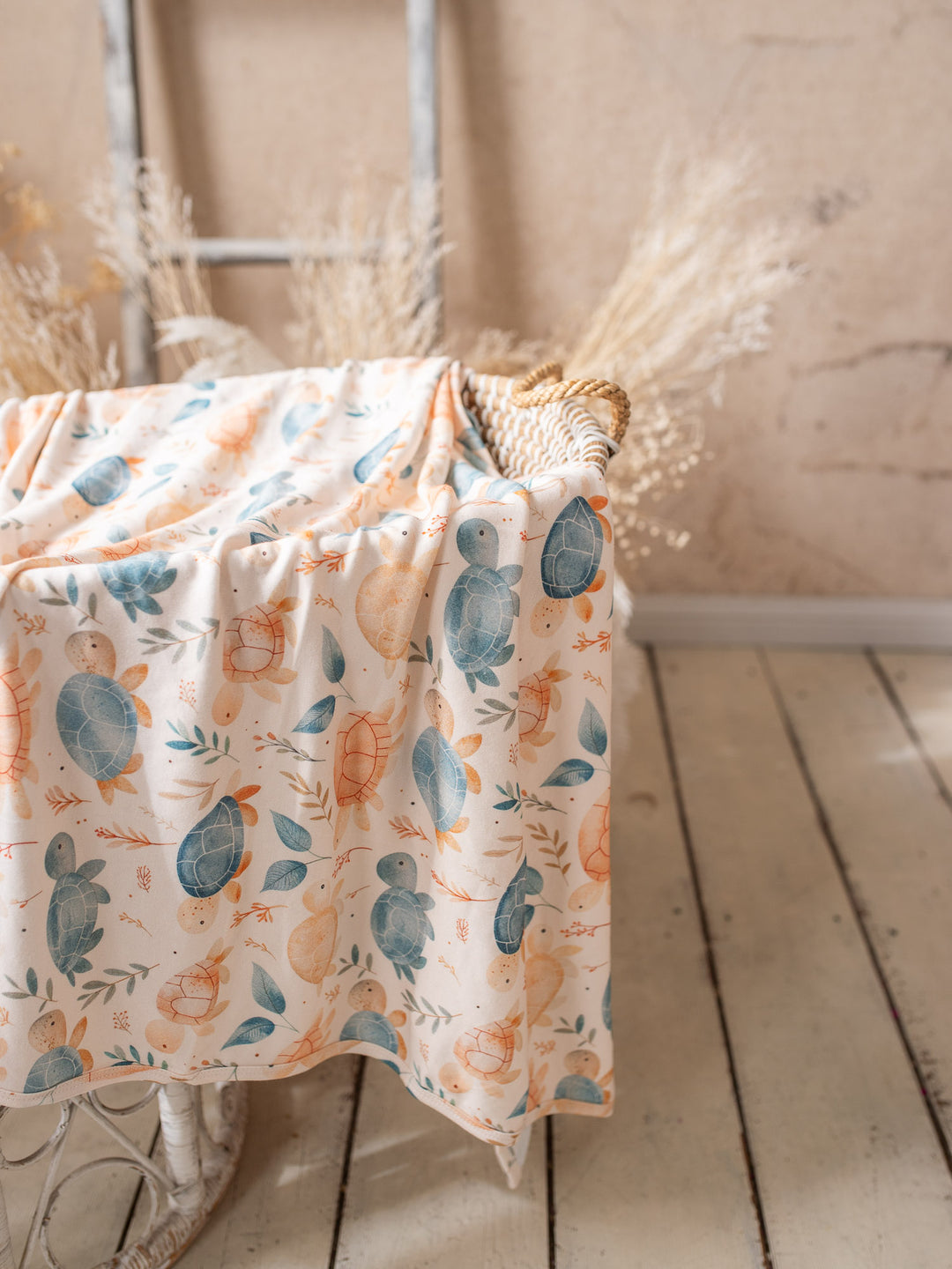 Something Blue Baby Swaddle - Turtle