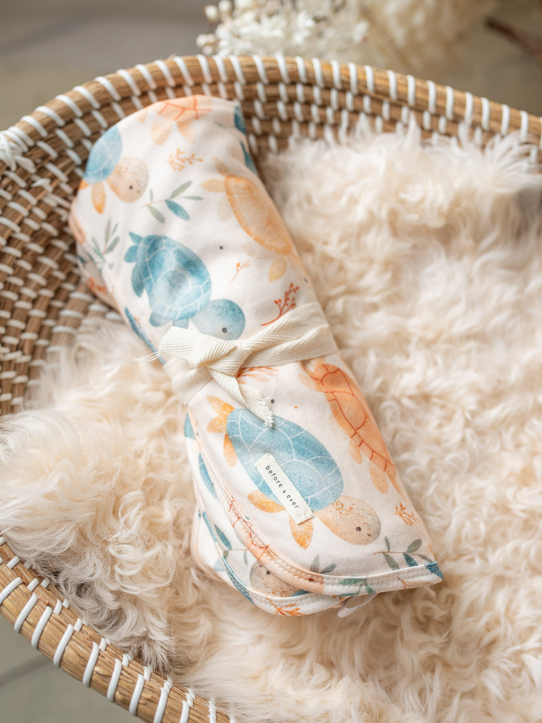 Something Blue Baby Swaddle - Turtle