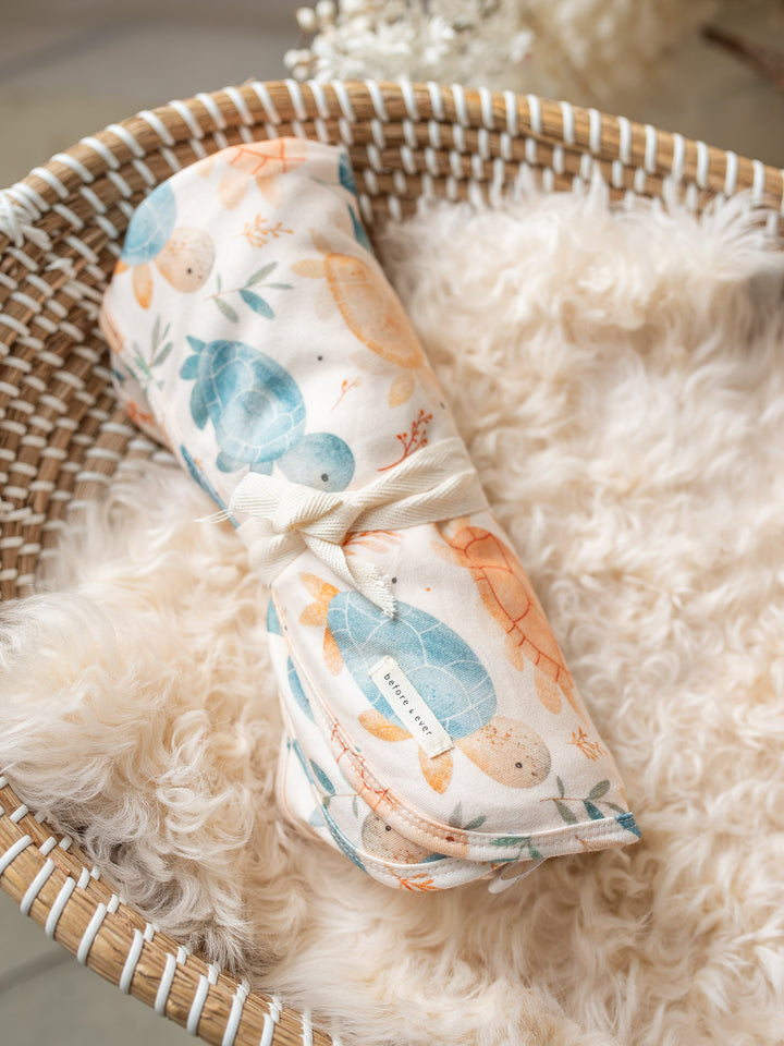Something Blue Baby Swaddle - Turtle
