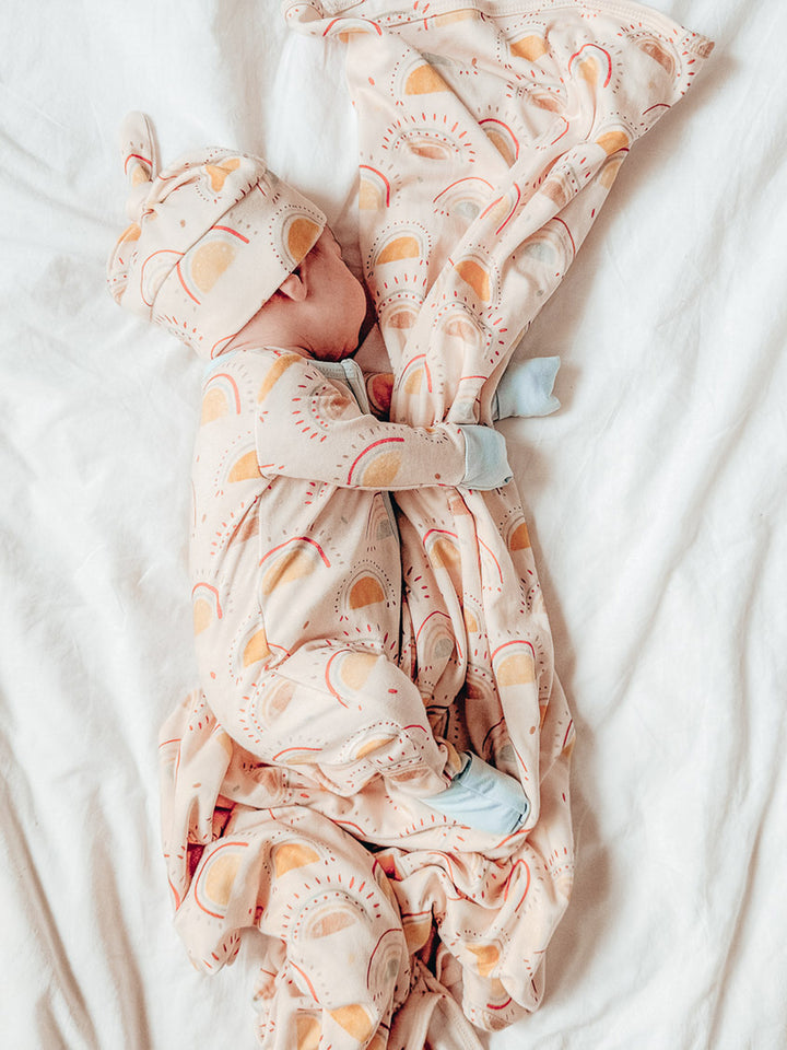 Something Blue Baby Swaddle - Boho Sun