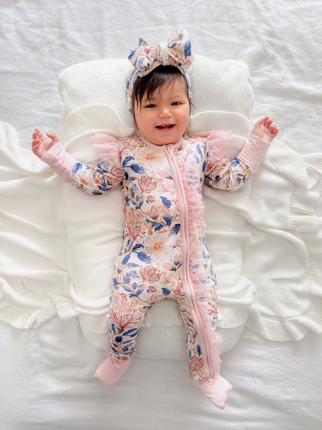 Something Blue Onesie - Porcelain