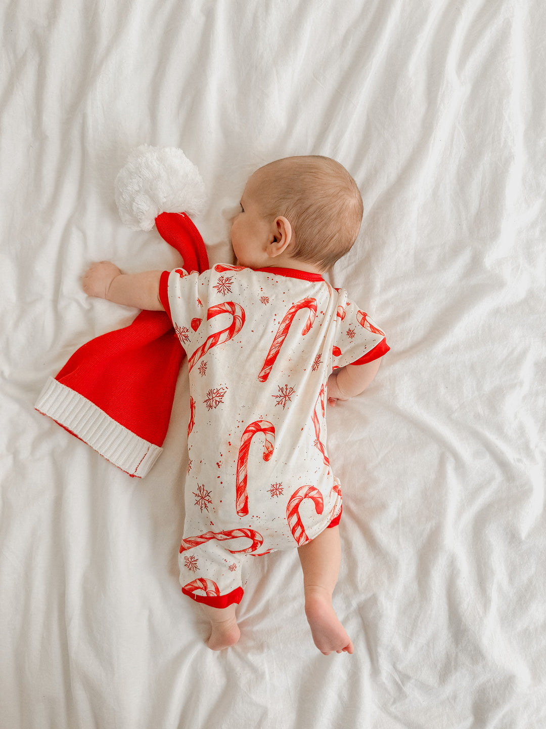 Tis The Season - Candy Cane Short-Sleeve Romper