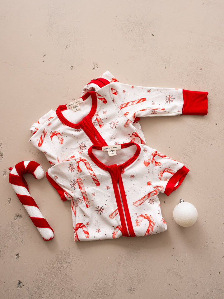 Tis The Season – Candy Cane Onesie