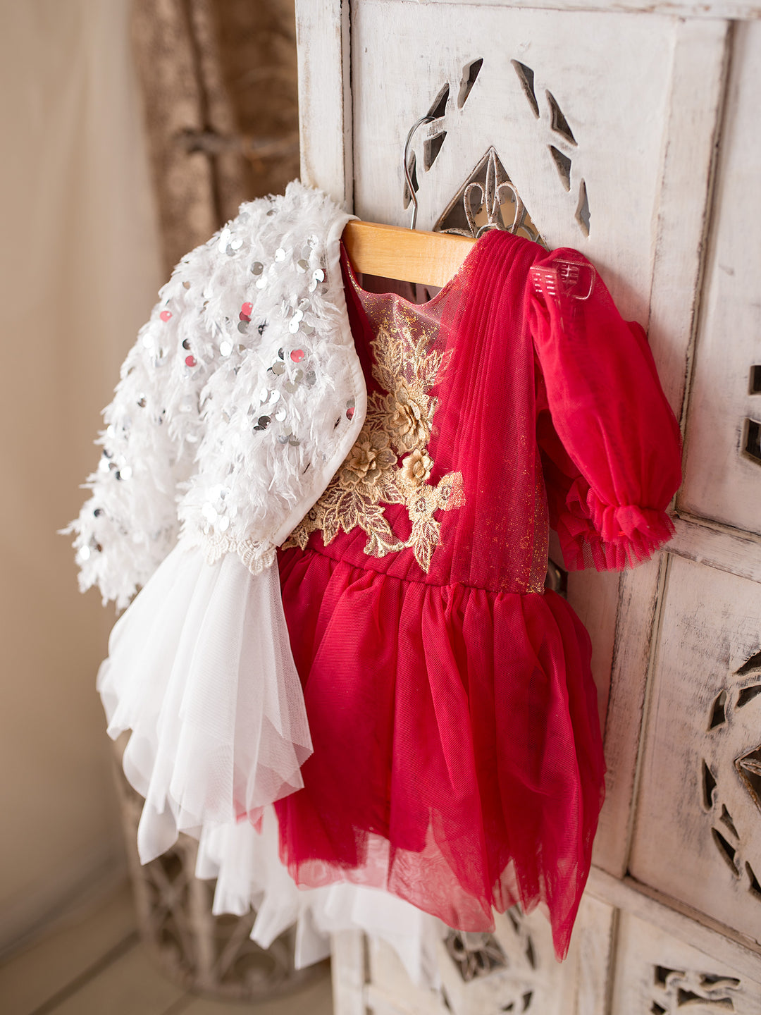 Sleigh All Day Long Sleeve Tulle Dress - Red Before & Ever Sleigh All Day Long Sleeve Tulle Dress - Red Before & Ever