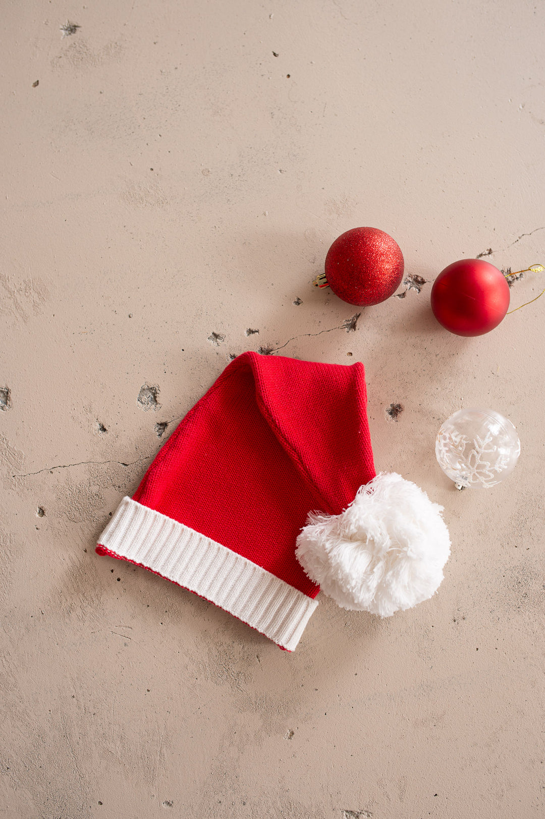 Knitted Santa Hat - Red
