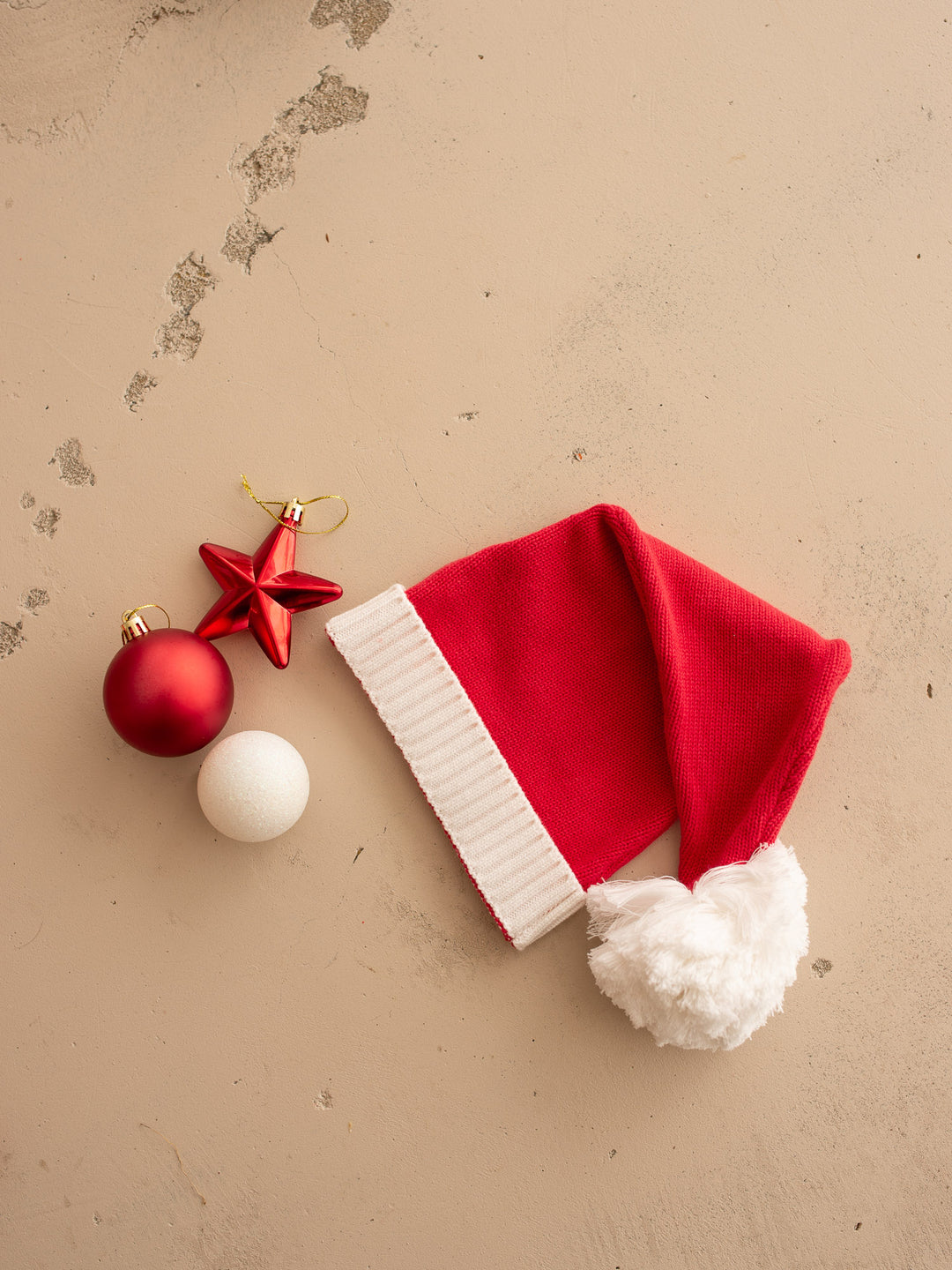 Knitted Santa Hat - Red