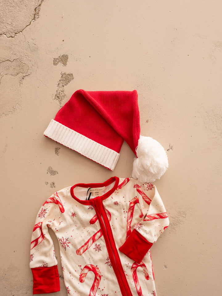 Knitted Santa Hat - Red